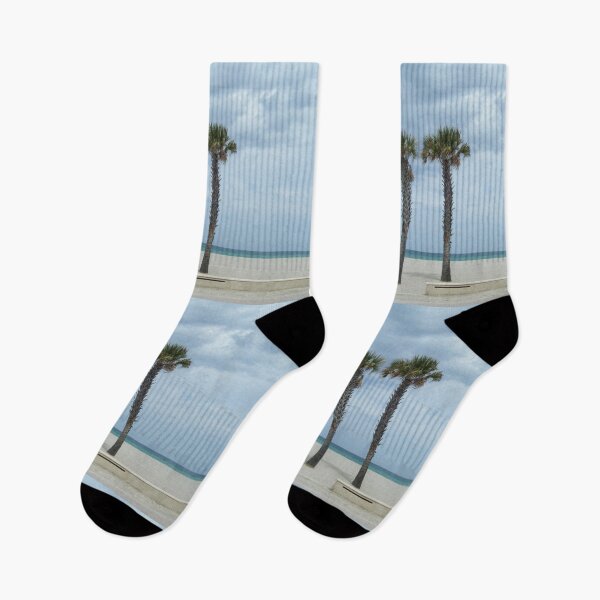 Item preview, Windy Beach Palm Trees Coastal Art Print designed and sold by KaleChub.