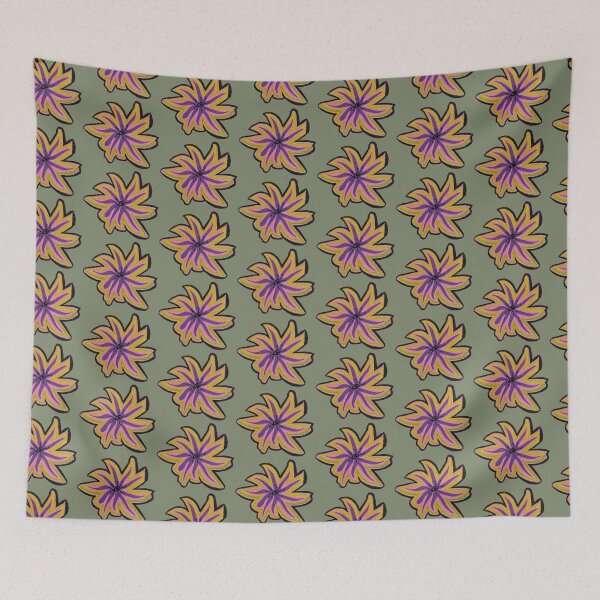 Item preview, Groovy 70s Starburst Floral - Matcha Blossom Edition designed and sold by energyoflove333.