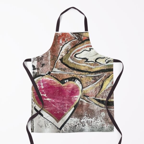 Item preview, Crimson Heart Mixed Media Collage designed and sold by MagnishArt.
