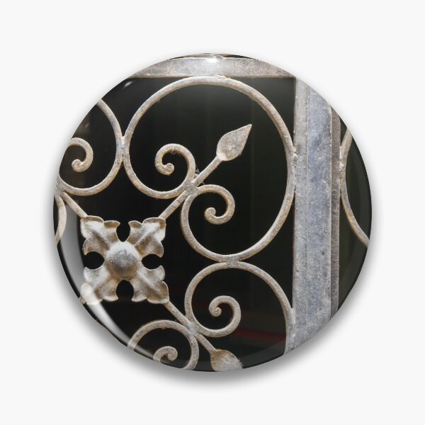 Item preview, Wrought Iron Gate With Ornate Scrollwork Pattern And Vintage Decorative Metal Grille designed and sold by Nmallia.