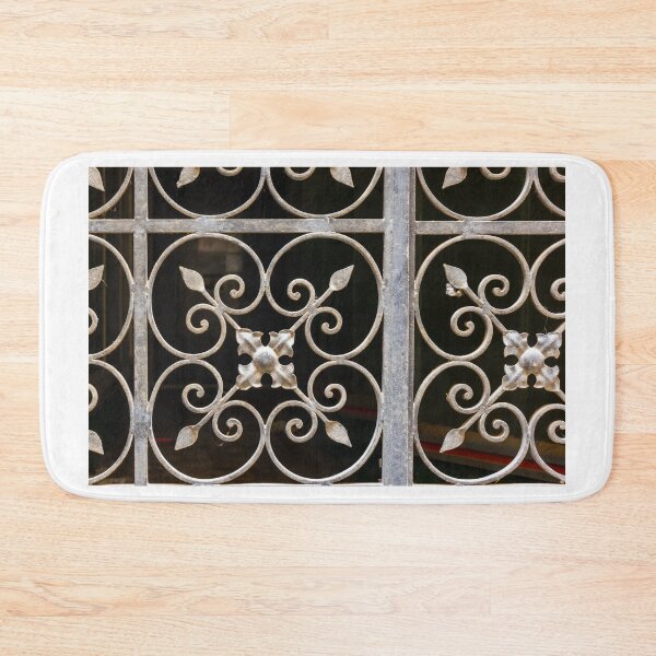 Item preview, Wrought Iron Gate With Ornate Scrollwork Pattern And Vintage Decorative Metal Grille designed and sold by Nmallia.