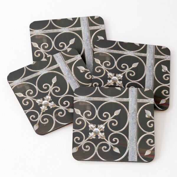 Item preview, Wrought Iron Gate With Ornate Scrollwork Pattern And Vintage Decorative Metal Grille designed and sold by Nmallia.