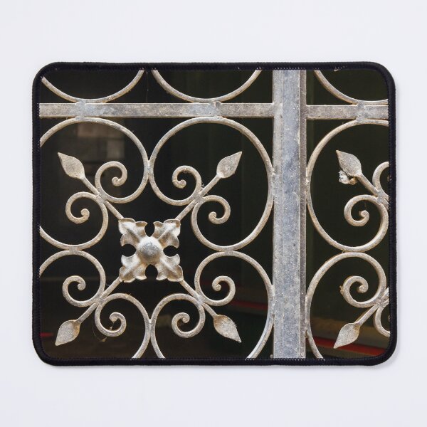 Item preview, Wrought Iron Gate With Ornate Scrollwork Pattern And Vintage Decorative Metal Grille designed and sold by Nmallia.