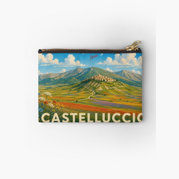 Item preview, Castelluccio Italy Vintage Flower Fields Poster designed and sold by Earth Celebration Designs.