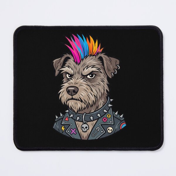 Item preview, Punk Dog With Mohawk and Spiked Collar Edgy Rocker Graphic designed and sold by khaled-bahaa.