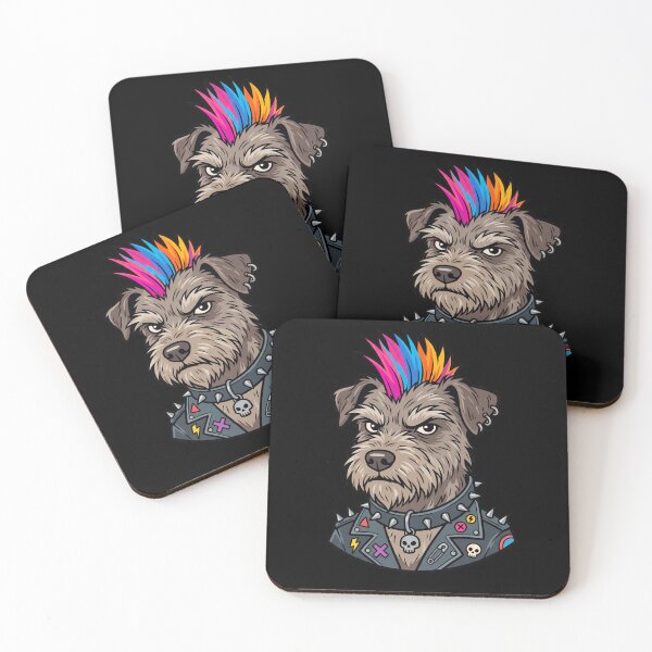 Item preview, Punk Dog With Mohawk and Spiked Collar Edgy Rocker Graphic designed and sold by khaled-bahaa.