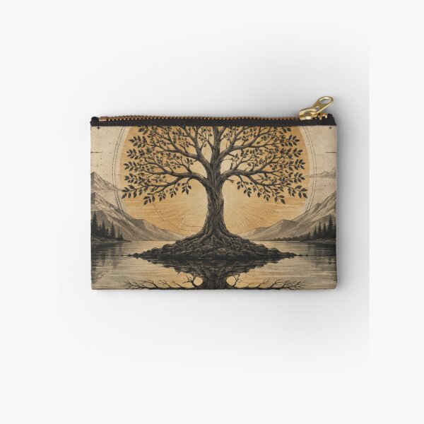 Item preview, Mystical Tree of Life with Moon Phases and Golden Sun designed and sold by naturalsurvival.