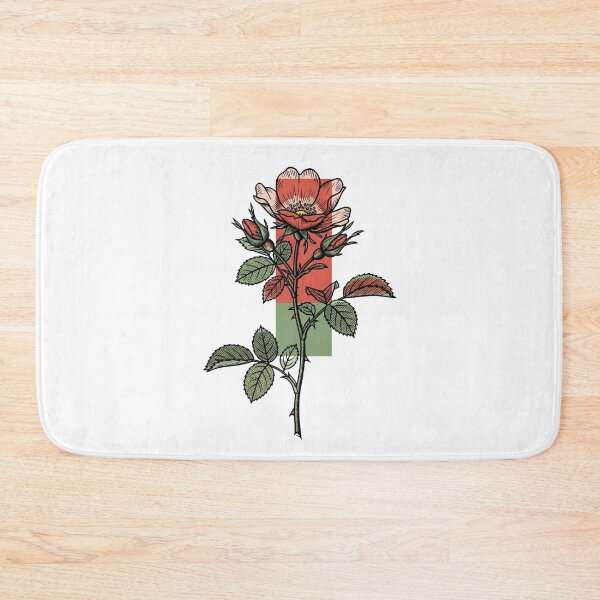 Item preview, Vintage Wild Rose - Retro Botanical Engraving designed and sold by Dzblack.