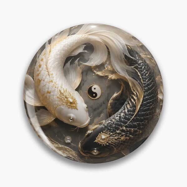 Item preview, Luxury​ Black​ and White​ Fish Nouveau​ designed and sold by Adisak-designs.