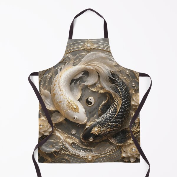 Item preview, Luxury Black and White Fish Nouveau designed and sold by Adisak-designs.