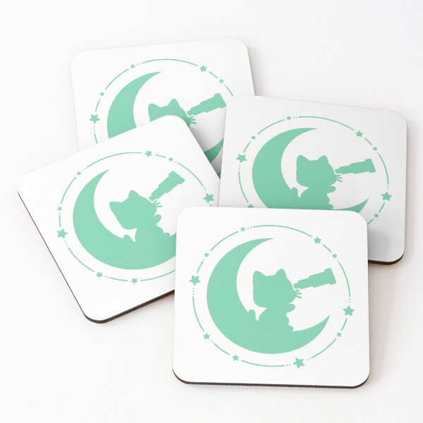 Item preview, Cat with Telescope on Mint Moon designed and sold by FantasyPearl.