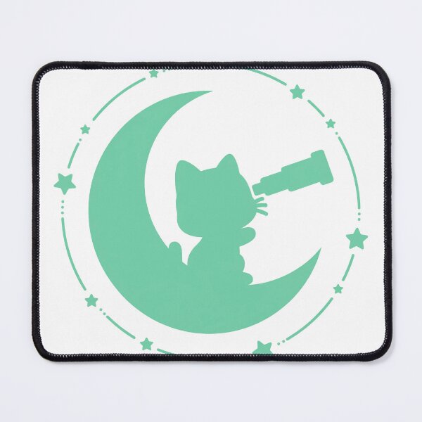 Item preview, Cat with Telescope on Mint Moon designed and sold by FantasyPearl.