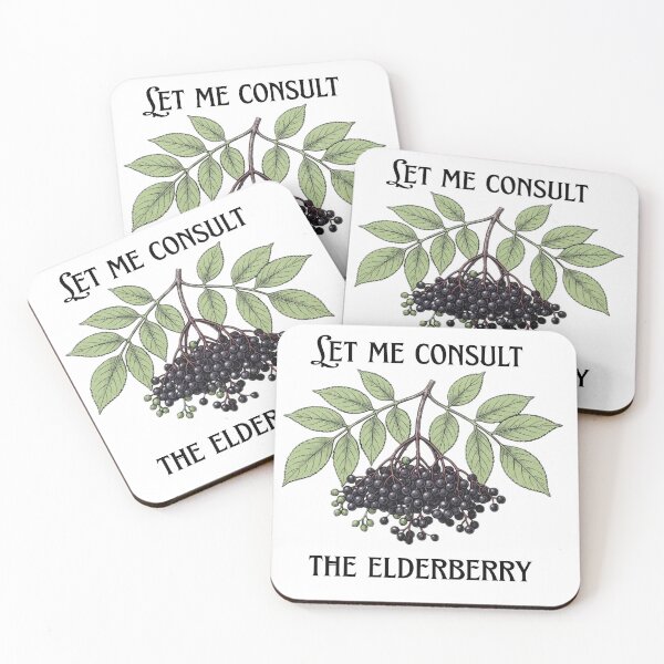 Item preview, Let Me Consult The Elderberry Vintage Botanical Art designed and sold by HearthsideMedia.