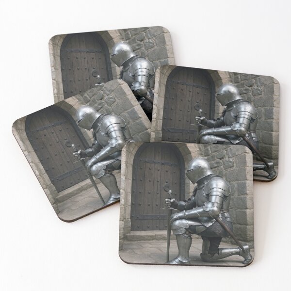 Item preview, Knight Kneeling in Front of Castle Door designed and sold by Maria Dryfhout.