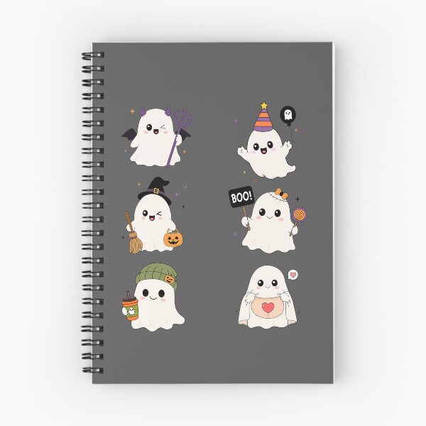 Item preview, Cute Ghost Sticker Sheet Set with Witch Hat and Pumpkin⁠ designed and sold by Teenidesign .