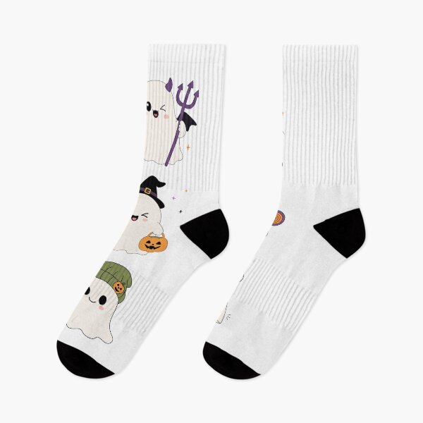 Item preview, Cute Ghost Sticker Sheet Set with Witch Hat and Pumpkin⁠ designed and sold by Teenidesign .
