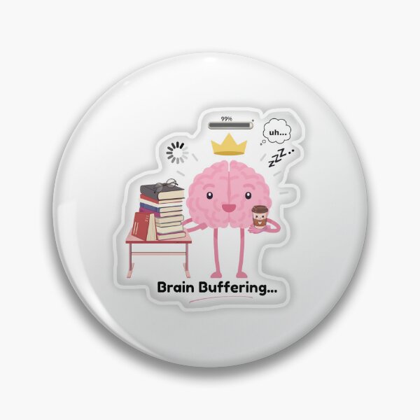 Item preview, Brain Buffering | Funny Loading Sticker designed and sold by BLOOMVELLE.
