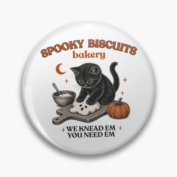 Item preview, Spooky Biscuits Bakery Black Cat Halloween Baking Vintage Cute Ghost Cookie  designed and sold by Gbriel3.
