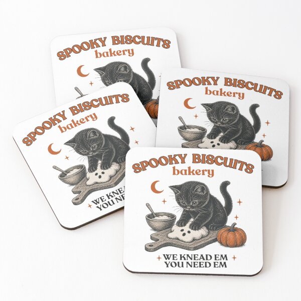 Item preview, Spooky Biscuits Bakery Black Cat Halloween Baking Vintage Cute Ghost Cookie  designed and sold by Gbriel3.