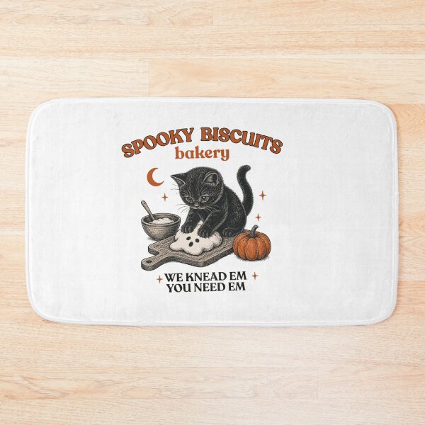 Item preview, Spooky Biscuits Bakery Black Cat Halloween Baking Vintage Cute Ghost Cookie  designed and sold by Gbriel3.