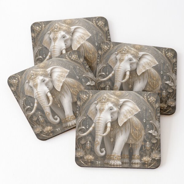 Item preview, Luxury​ Ivory Elephant Nouveau​ designed and sold by Adisak-designs.