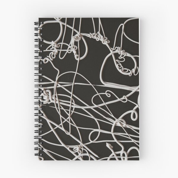Item preview, White Scribble Line Art on Black Abstract Design designed and sold by BuckaBaby.