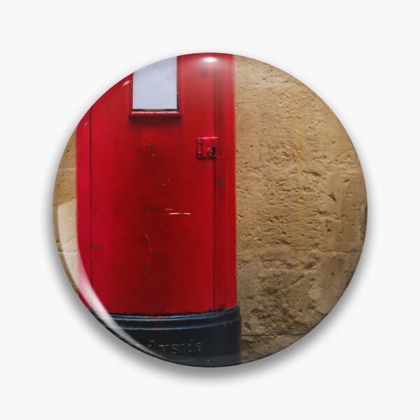 Item preview, Red Post Box Against Stone Wall on Historic British Street, Vintage Mailbox and Postal Charm designed and sold by Nmallia.