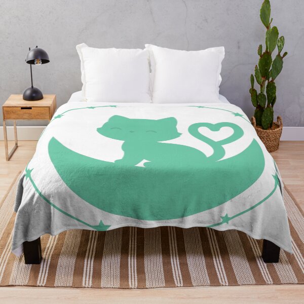 Item preview, Elegant Cat with Bow on Mint Moon designed and sold by FantasyPearl.