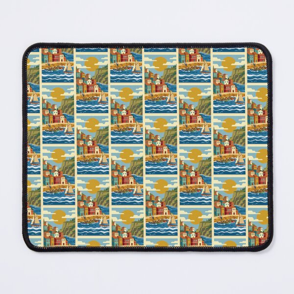 Item preview, Mediterranean Harbor Village Vintage Travel Poster designed and sold by hattie's.