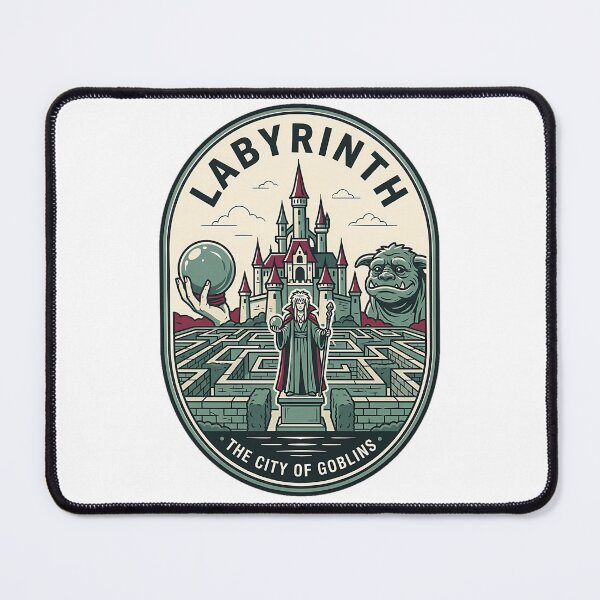 Item preview, Vintage Labyrinth Maze Goblin City Fantasy Badge designed and sold by beaurol.