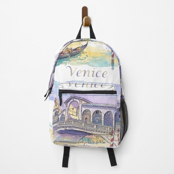 Item preview, Venice Italy Rialto Bridge and Gondola Watercolor Art designed and sold by NareArt.