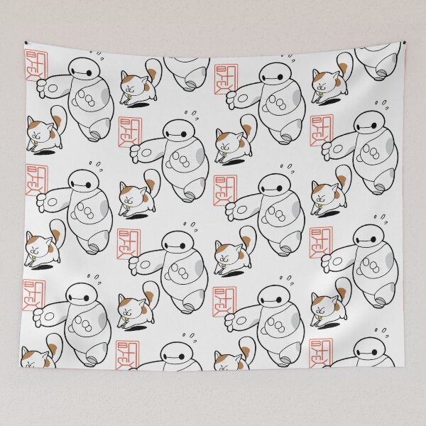 Item preview, Baymax Chasing Cat Minimalist Cute Art   designed and sold by Macdonnellk.