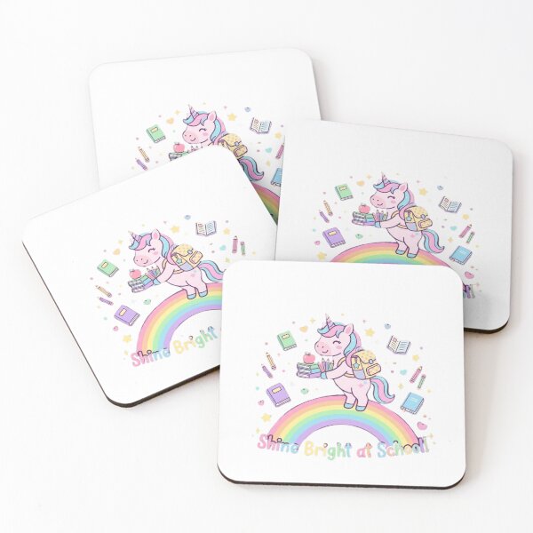 Item preview, Shine Bright at School Cute Unicorn Sticker designed and sold by lailakhalaf.