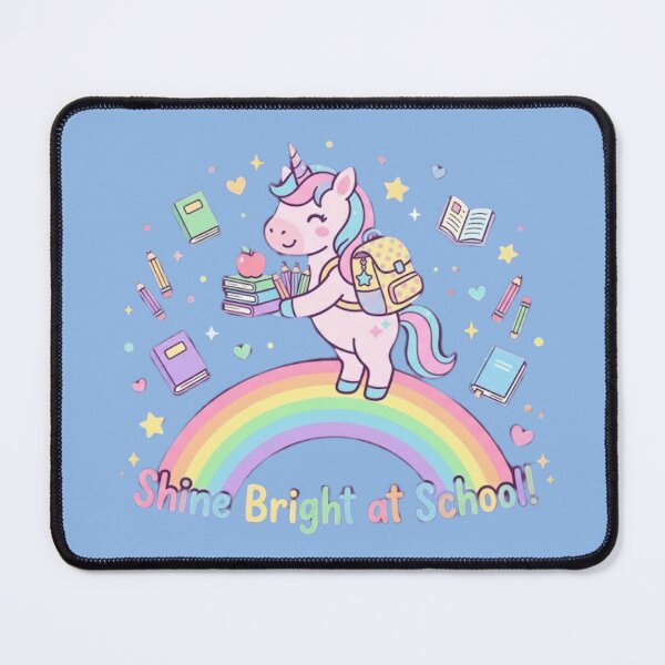 Item preview, Shine Bright at School Cute Unicorn Sticker designed and sold by lailakhalaf.