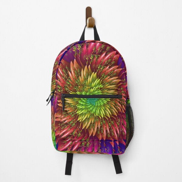 Item preview, Electric Neon Sunflower Burst Floral Fractal designed and sold by pinkal.
