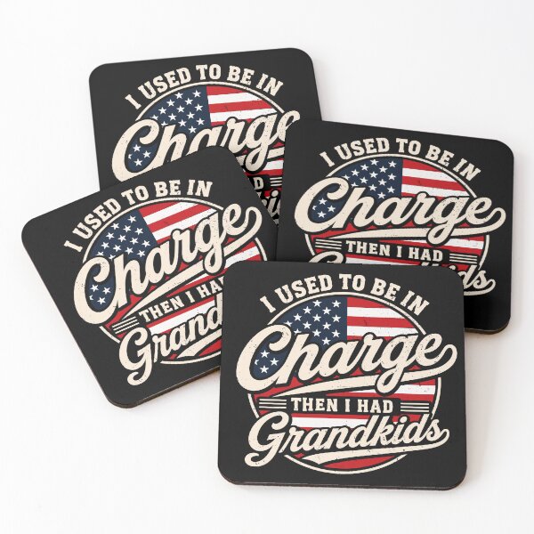 Item preview, I Used to Be in Charge Then I Had Grandkids Funny Grandparent USA Flag Grandpa Grandma Gift designed and sold by 76Valeria.