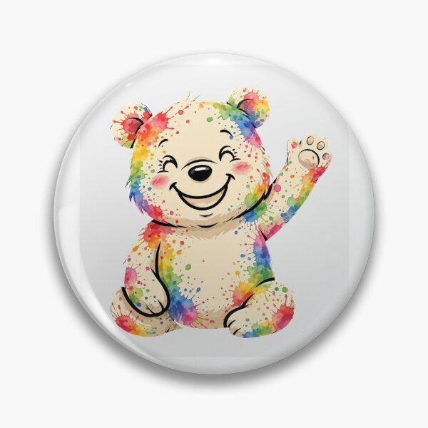 Item preview, Painted teddy bear with an explosion of colours designed and sold by carlsmart1.
