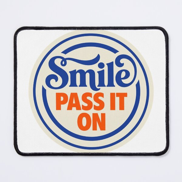 Item preview, Smile Pass It On Sticker Cute Retro Positivity Art Graphic Kindness Movement Present for Optimists designed and sold by raedattia.