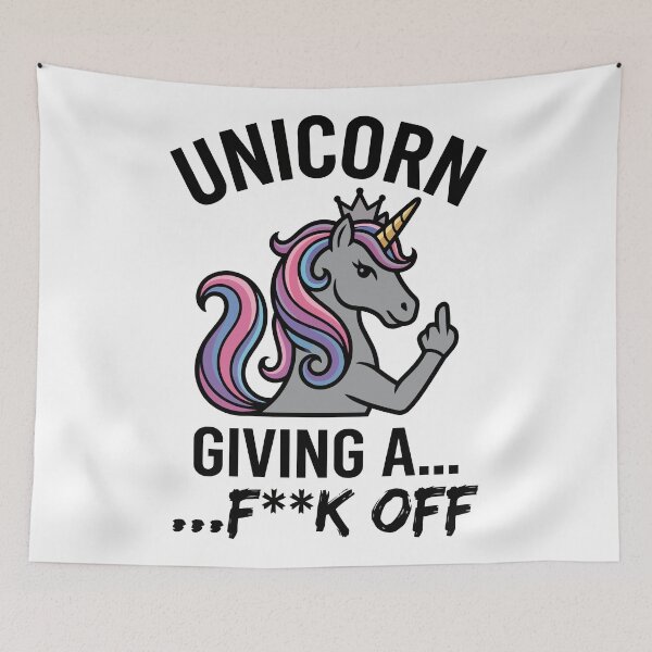 Item preview, Sarcastic Unicorn Flipping Off Funny Attitude Mythical Horse designed and sold by Amir Faysal.