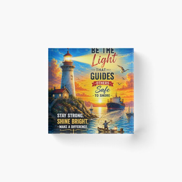 Item preview, Inspirational lighthouse coastal artwork designed and sold by urbanshop7.
