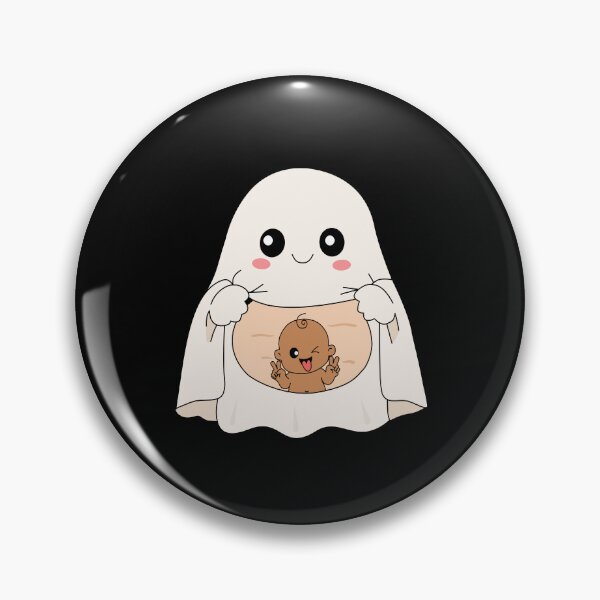 Item preview, ⁠Cute Pregnant Ghost Showing Baby in Belly Funny Halloween Graphic⁠ designed and sold by Teenidesign .