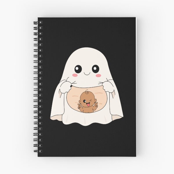 Item preview, ⁠Cute Pregnant Ghost Showing Baby in Belly Funny Halloween Graphic⁠ designed and sold by Teenidesign .