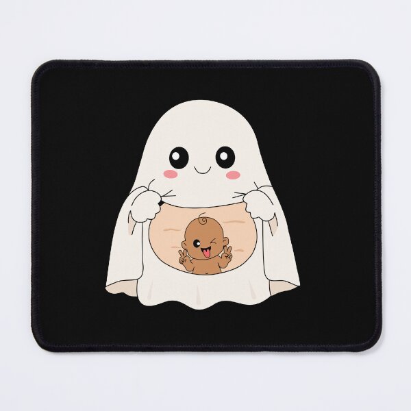 Item preview, ⁠Cute Pregnant Ghost Showing Baby in Belly Funny Halloween Graphic⁠ designed and sold by Teenidesign .