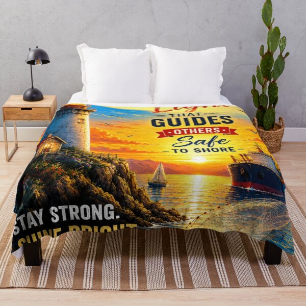Item preview, Inspirational lighthouse coastal artwork designed and sold by urbanshop7.