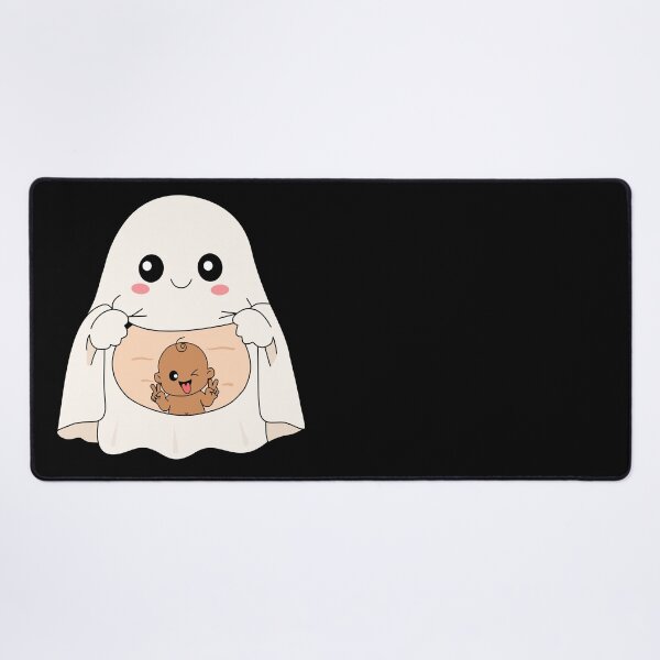 Item preview, Cute Pregnant Ghost Showing Baby in Belly Funny Halloween Graphic designed and sold by Teenidesign .