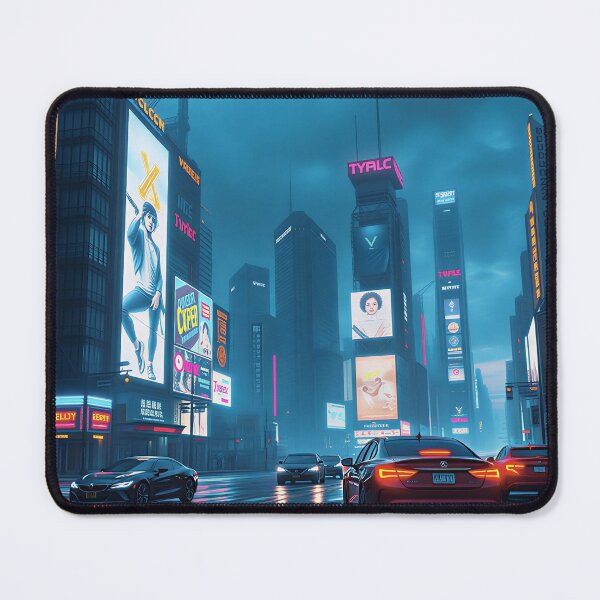 Item preview, Neon City Nights Cyberpunk Poster designed and sold by TajSprinklz.