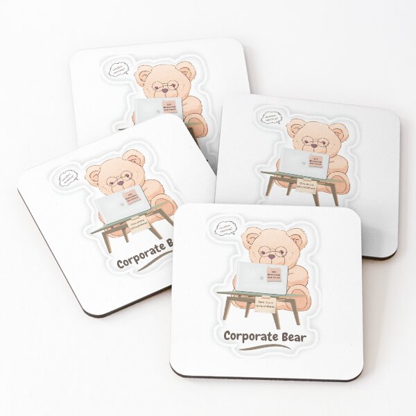 Item preview, Corporate Bear Funny Office Sticker designed and sold by BLOOMVELLE.