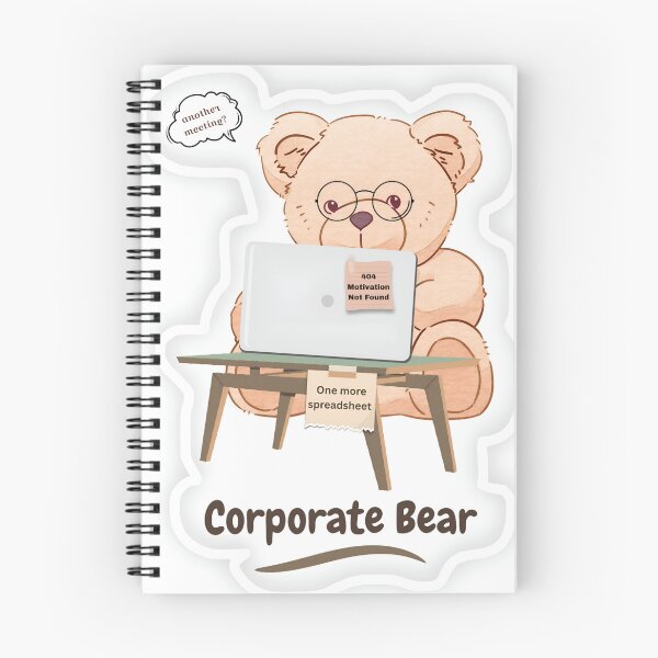 Item preview, Corporate Bear Funny Office Sticker designed and sold by BLOOMVELLE.