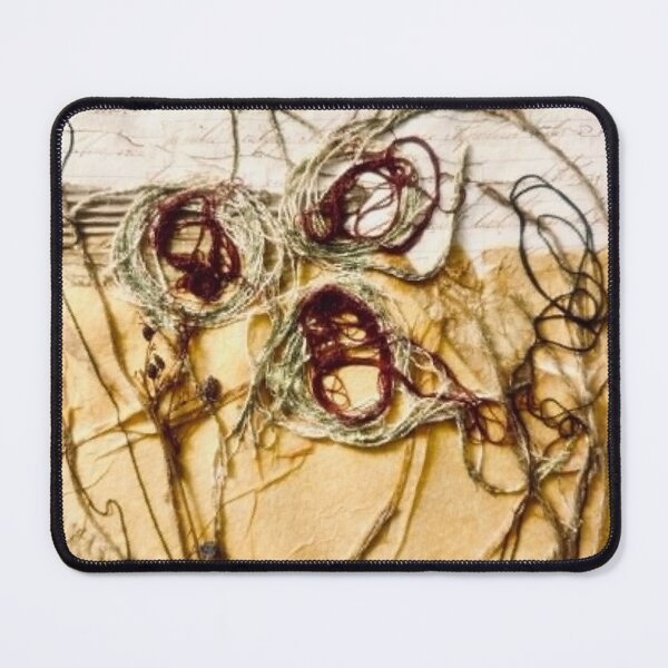 Item preview, Vintage Textile Collage with Thread Nests designed and sold by MagnishArt.