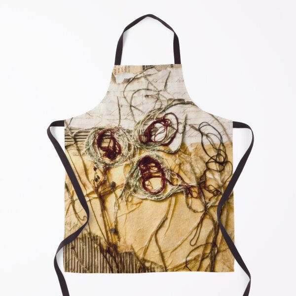 Item preview, Vintage Textile Collage with Thread Nests designed and sold by MagnishArt.
